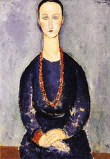 Woman with Red Necklace, Amedeo Modigliani